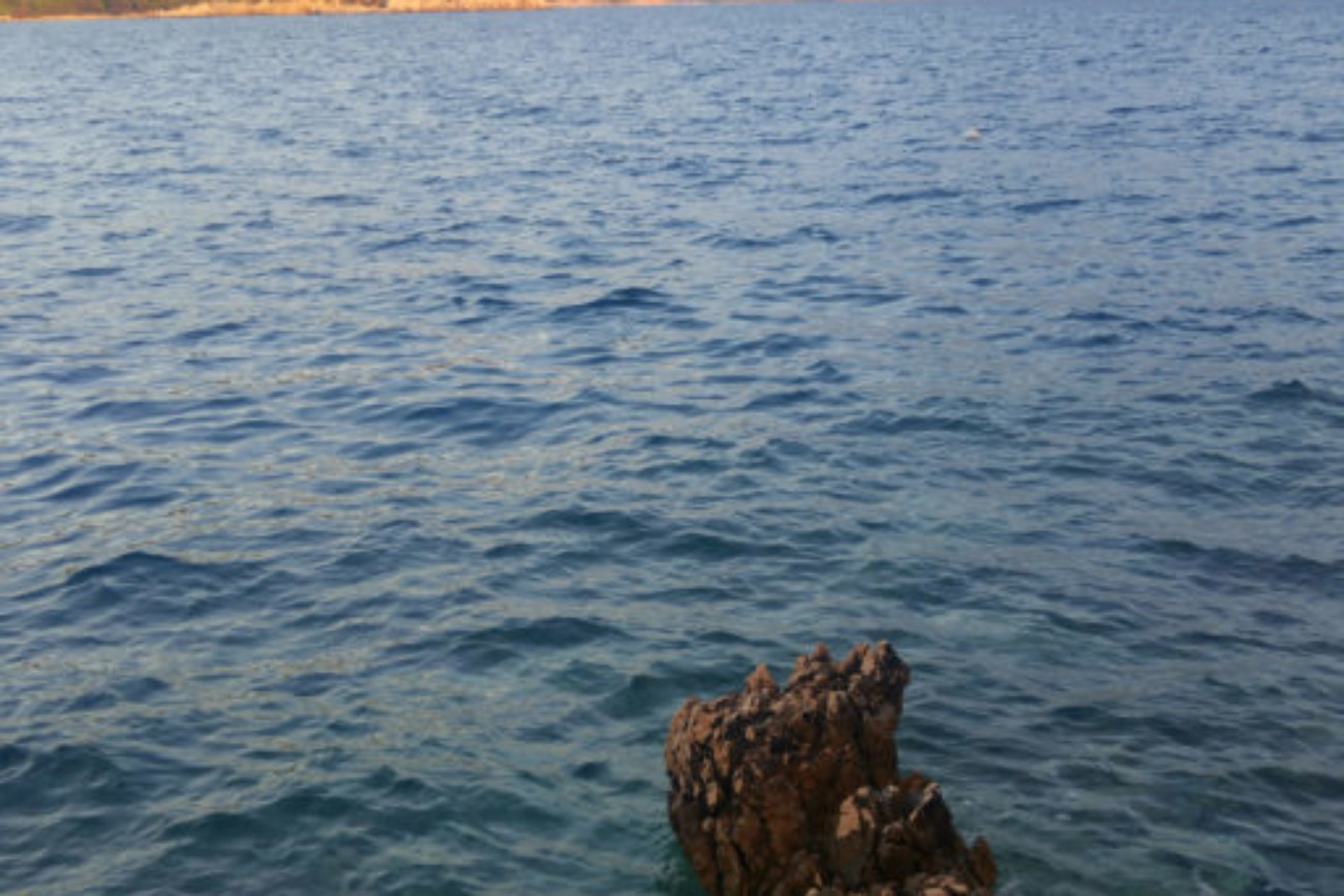 Looking from Trstenik to Mljet National Park on the Adriatic Sea