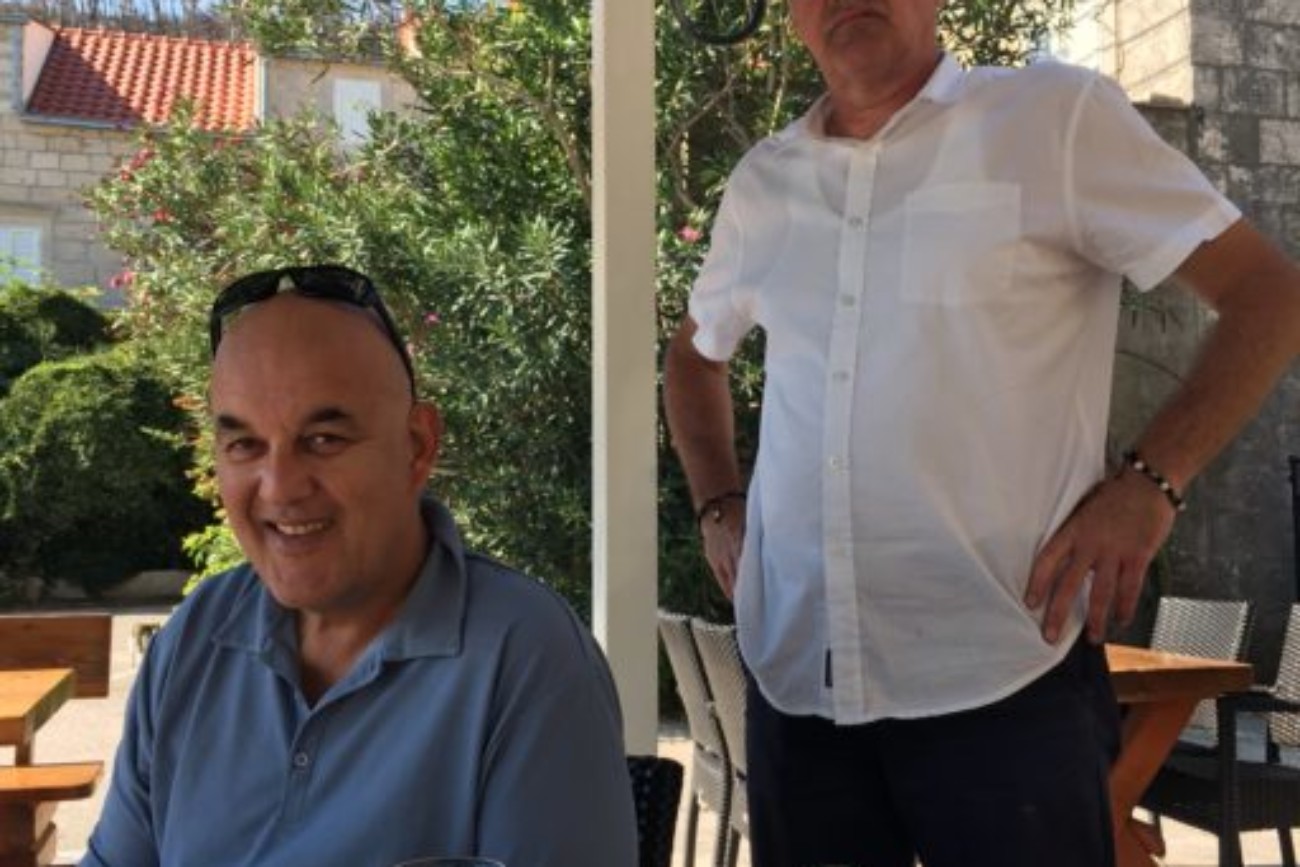 Chef Sven Radovanovic of Konoba Maris and Maitre d' Extraordinaire NIKŠA!